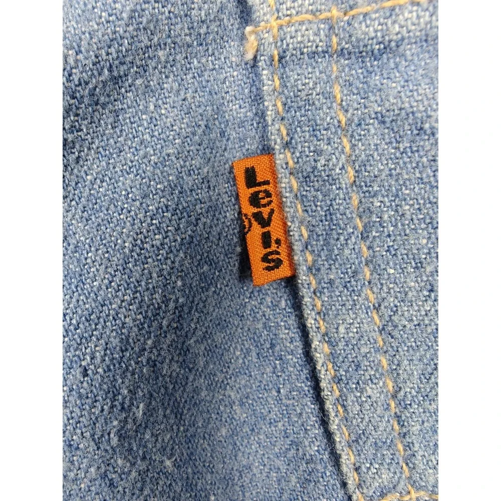 Vintage Levis Jeans Mens 34x32 Light Wash Relaxed Straight Orange Tab‎ Denim